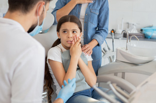Child with a toothache