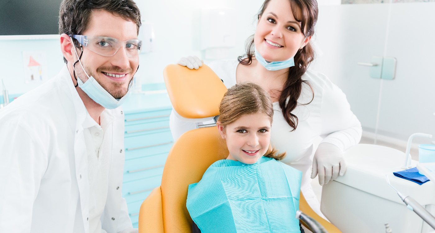 Young girl receiving dental crowns in Fort Worth