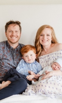 Doctor Thorburn with her husband and two children